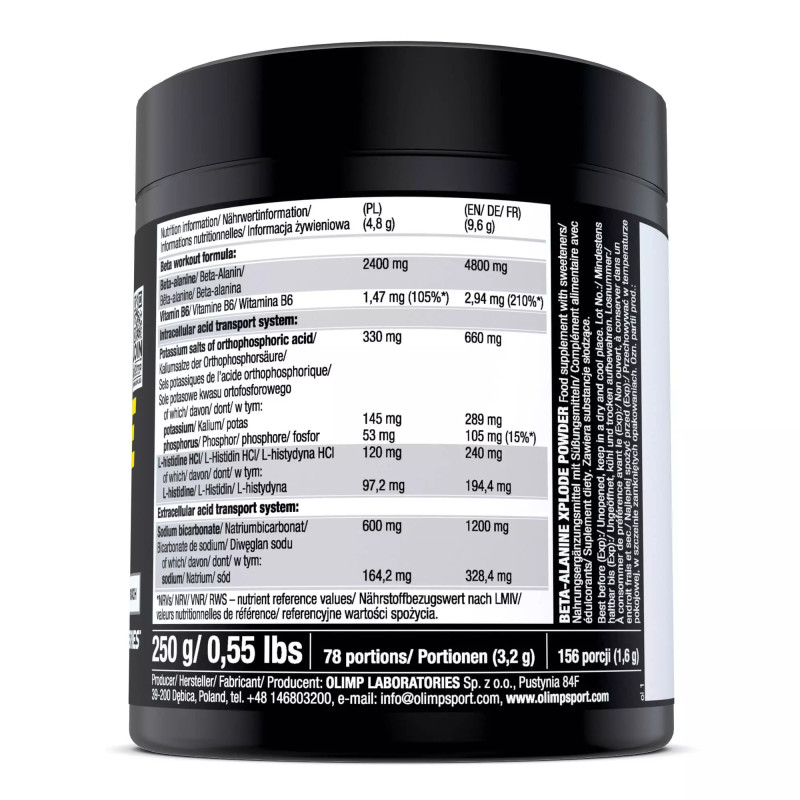 Olimp Beta-Alanine Xplode Powder Pomarańcza - 250 g