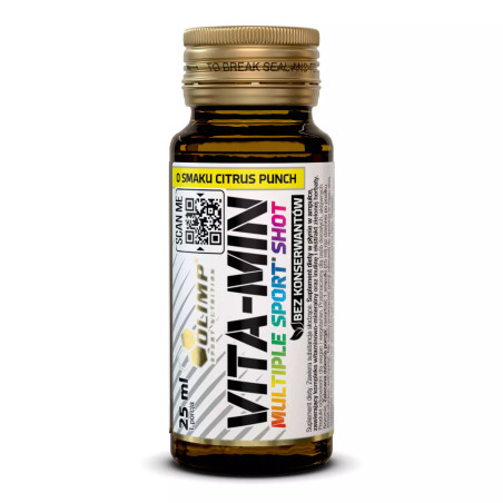 Olimp Vita-Min Multiple Sport Shot Citrus punch - 25 ml Ampułka szklana
