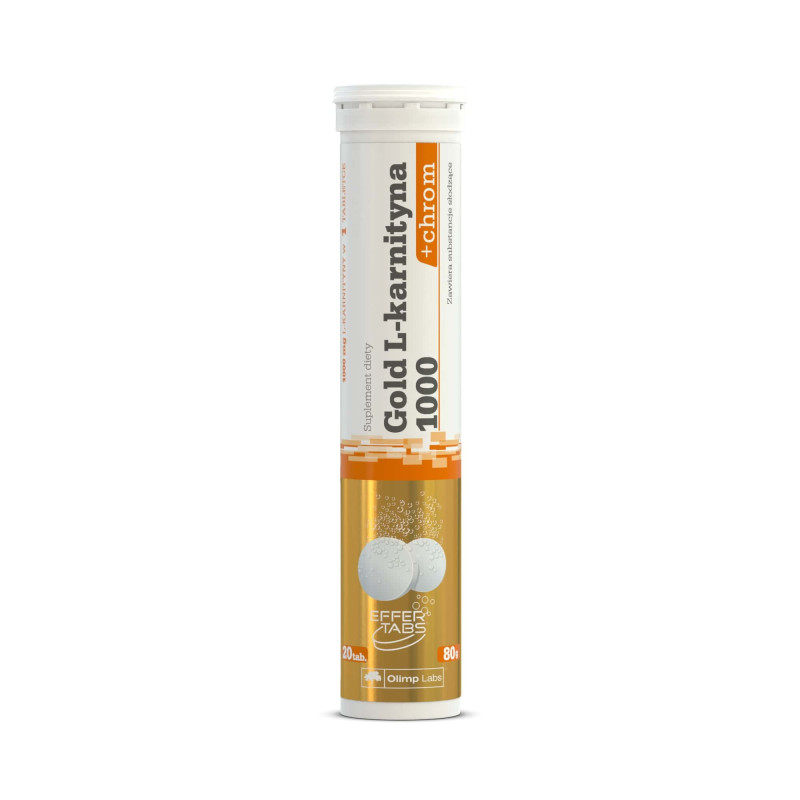 Olimp Gold L-Karnityna 1000 + chrom - 20 Tabletek musujących