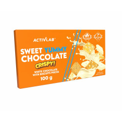 Activlab Sweet Yummy Chocolate CRISPY czekolada biała z kawałkami herbatników - 100 g Activlab Sweet Yummy Chocolate CRISPY czekolada biała z kawałkami herbatników - 100 g