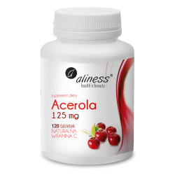 Aliness Acerola 125 mg – Naturalna Witamina C - 120 Tabletek