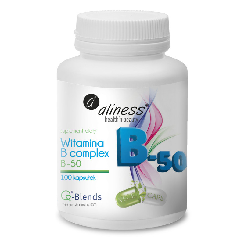 Aliness Witamina B Complex B-50 - 100 Kapsułek Aliness Witamina B Complex B-50 - 100 Kapsułek