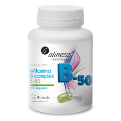 Aliness Witamina B Complex B-50 - 100 Kapsułek Aliness Witamina B Complex B-50 - 100 Kapsułek