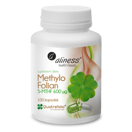 Aliness Methylo Folian 5-MTHF 600 µg - 100 Kapsułek Aliness Methylo Folian 5-MTHF 600 µg - 100 Kapsułek
