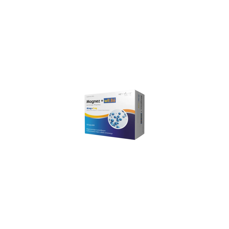 Activlab Pharma Magnez + WIT.B6 - 50 Kapsułek Activlab Pharma Magnez + WIT.B6 - 50 Kapsułek