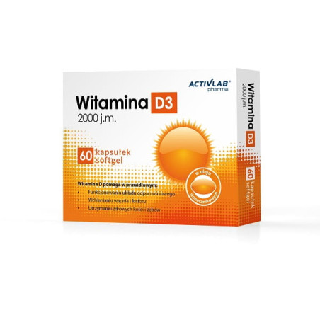 Activlab Pharma Witamina D3 2000 IU Softgel - 60 Kapsułek