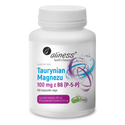 Aliness Taurynian Magnezu 100 mg z B6 (P-5-P) - 100 Kapsułek