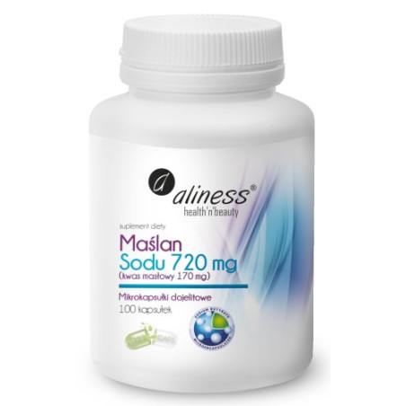 Aliness Maślan Sodu 720 mg - 100 Kapsułek