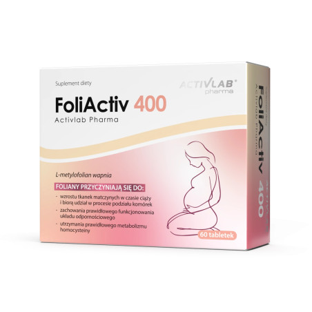 Activlab Pharma FolioActiv 400 Metylowany kwas foliowy - 60 Tabletek