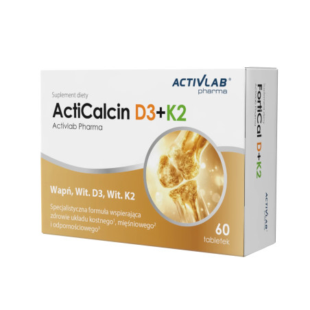 Activlab Pharma ActiCalcin D3+K2 - 60 Tabletek