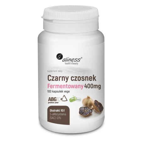 Aliness Czarny czosnek fermentowany ABG10+® 400 mg - 100 Kapsułek Aliness Czarny czosnek fermentowany ABG10+® 400 mg - 100 Kapsułek