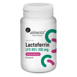 Aliness Lactoferrin Laktoferyna LFS 95% 100 mg - 60 Kapsułek