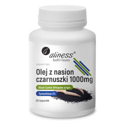 Aliness Olej z nasion czarnuszki 2% 1000 mg - 60 Kapsułek Aliness Olej z nasion czarnuszki 2% 1000 mg - 60 Kapsułek