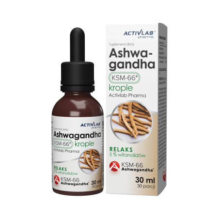 Activlab Pharma Ashwagandha KSM-66® krople - 30 ml Activlab Pharma Ashwagandha KSM-66® krople - 30 ml