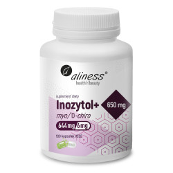 Aliness Inozytol myo/D-chiro, 650mg + B6 - 100 Kapsułek Aliness Inozytol myo/D-chiro, 650mg + B6 - 100 Kapsułek