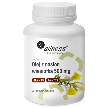 Aliness Olej z nasion wiesiołka 500 mg - 90 Kapsułek Aliness Olej z nasion wiesiołka 500 mg - 90 Kapsułek