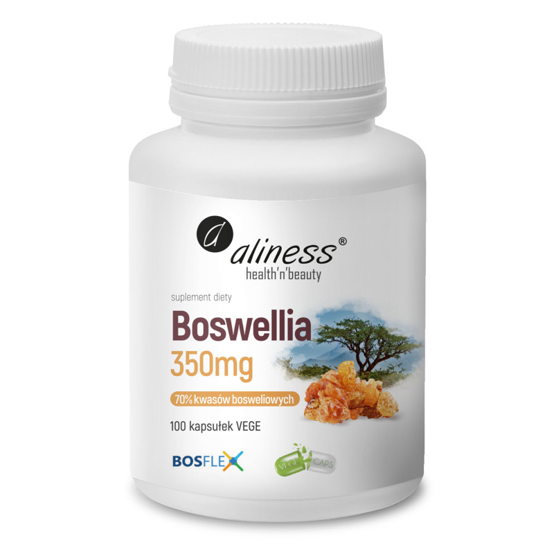 Aliness Boswellia 350 mg (70%/10%) - 100 Kapsułek Aliness Boswellia 350 mg (70%/10%) - 100 Kapsułek