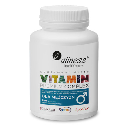 Aliness Premium Vitamin Complex dla mężczyzn - 120 Tabletek