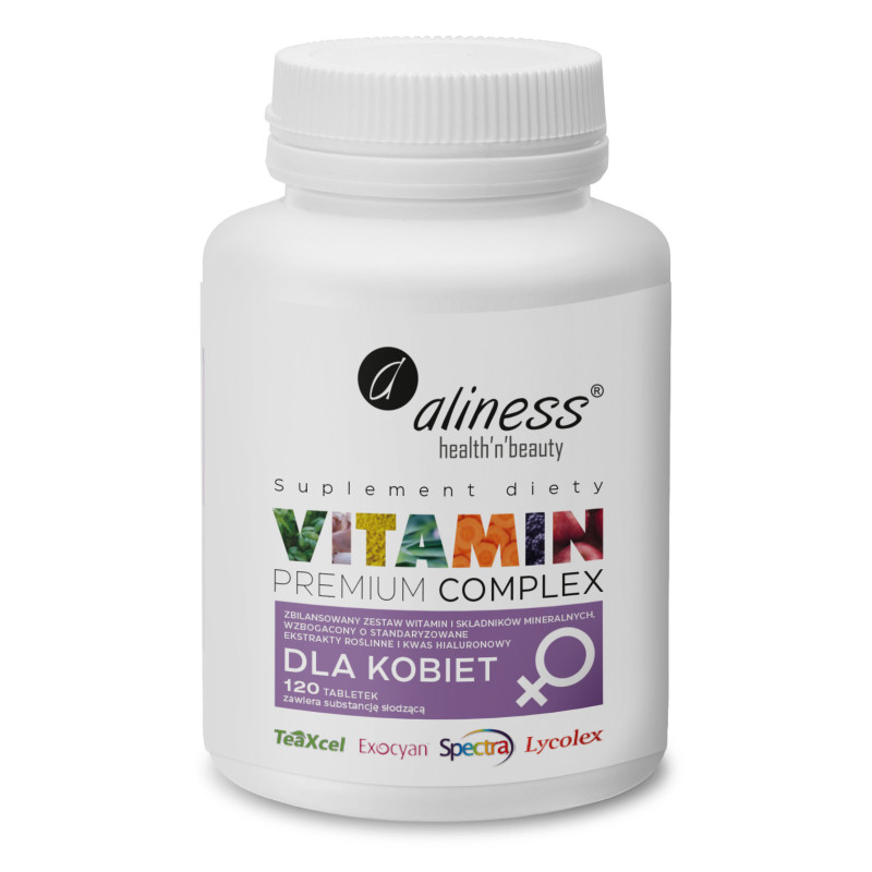 Aliness Premium Vitamin Complex dla kobiet - 120 Tabletek