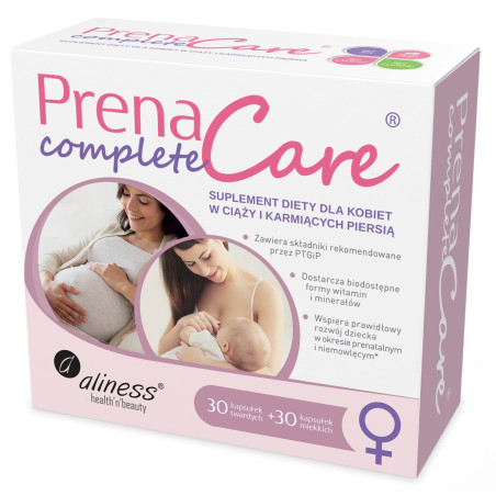 Aliness PrenaCare® Complete dla kobiet w ciąży i karmiących - 30 Kapsułek - dla kobiet w ciąży
