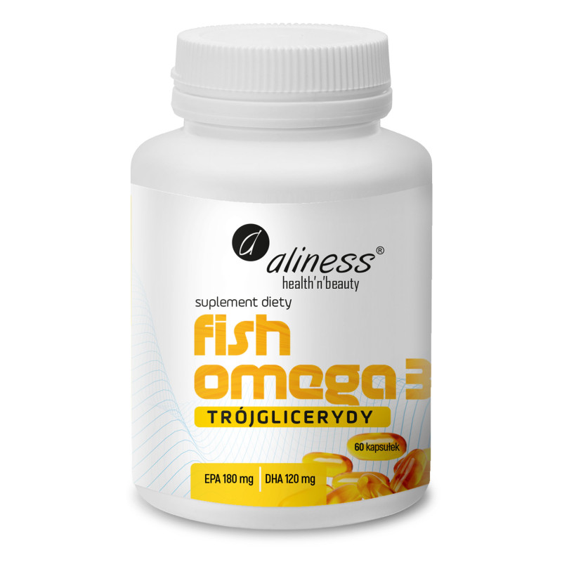 Aliness Fish Omega 3 Trójglicerydy 180/120mg - 60 Kapsułek Aliness Fish Omega 3 Trójglicerydy 180/120mg - 60 Kapsułek