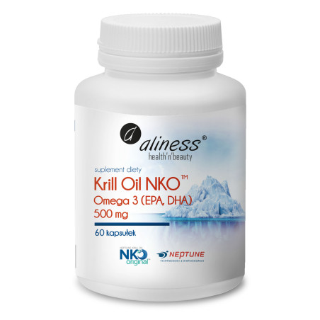 Aliness Krill Oil NKO Omega 3 z Astaksantyną 500 mg - 60 Kapsułek