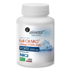 Aliness Krill Oil NKO® Omega 3 z Astaksantyną 1000 mg FORTE - 60 Kapsułek Aliness Krill Oil NKO® Omega 3 z Astaksantyną 1000 mg FORTE - 60 Kapsułek
