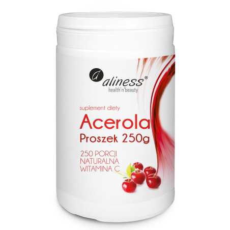 Aliness Acerola Proszek – Naturalna Witamina C - 250 g Aliness Acerola Proszek – Naturalna Witamina C - 250 g