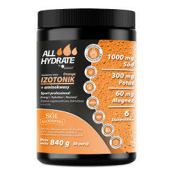 Aliness ALLHydrate, 50 porcji, Izotonik + aminokwasy, Pomarańcza - 840 g