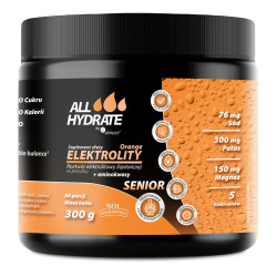 Aliness ALLHydrate, Elektrolity Senior, 50 porcji,  Pomarańcza - 300 g
