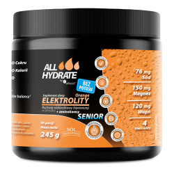 Aliness ALLHydrate, Elektrolity Senior BEZ POTASU Orange - 245 g