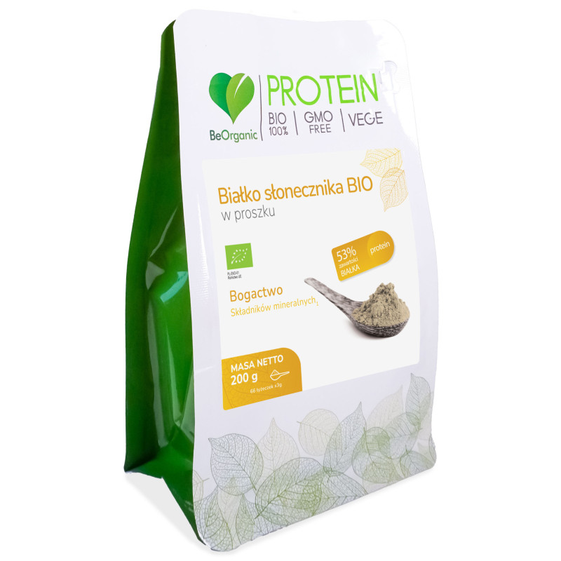 BeOrganic Białko słonecznika BIO w proszku - 200 g BeOrganic Białko słonecznika BIO w proszku - 200 g