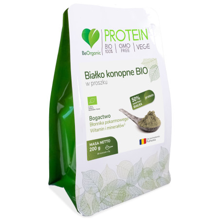 BeOrganic Białko konopne BIO w proszku - 200 g