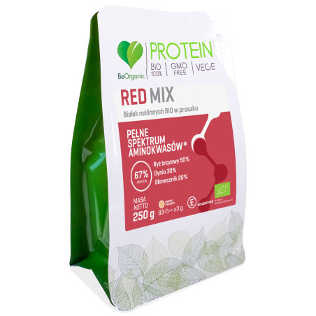 BeOrganic Red MIX białek roślinnych BIO - 250 g