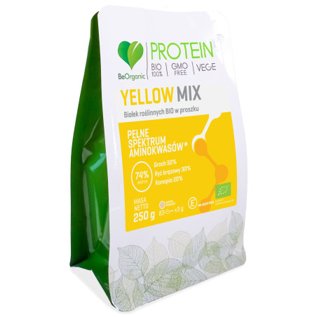 BeOrganic Yellow MIX białek roślinnych BIO - 250 g