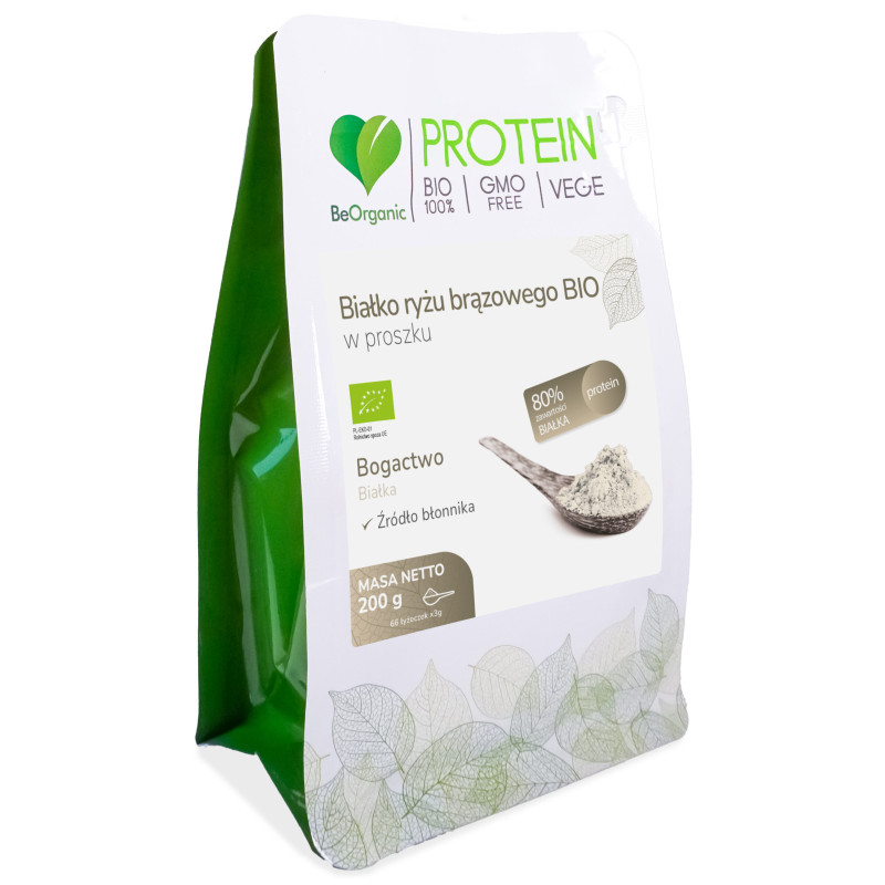 BeOrganic Białko ryżu brązowego BIO w proszku - 200 g