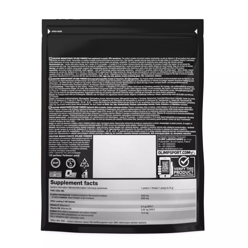 Olimp Creatine Monohydrate Xplode Powder - 500 g Olimp Creatine Monohydrate Xplode Powder - 500 g