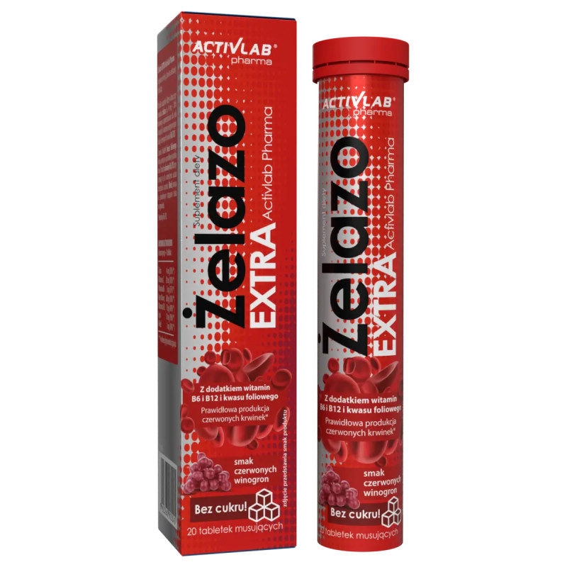 Activlab Pharma Żelazo Extra - 20 Tabletek musujący Activlab Pharma Żelazo Extra - 20 Tabletek musujący