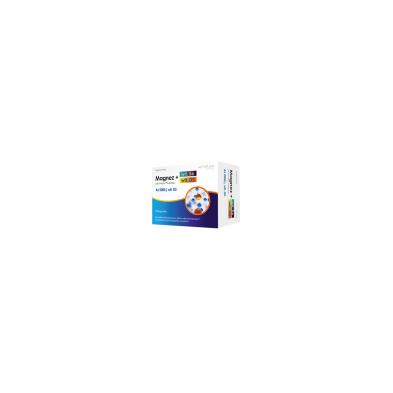 Activlab Pharma Magnez + Wit. B6 + Wit. D3 - 50 Kapsułek