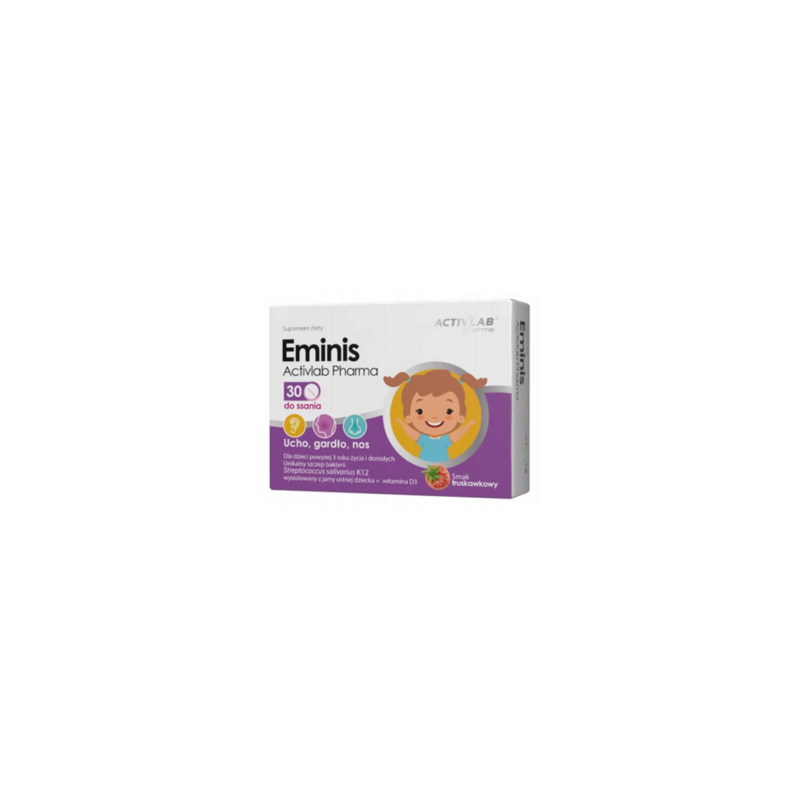 Activlab Pharma Eminis Truskawka - 30 Tabletek do ssania