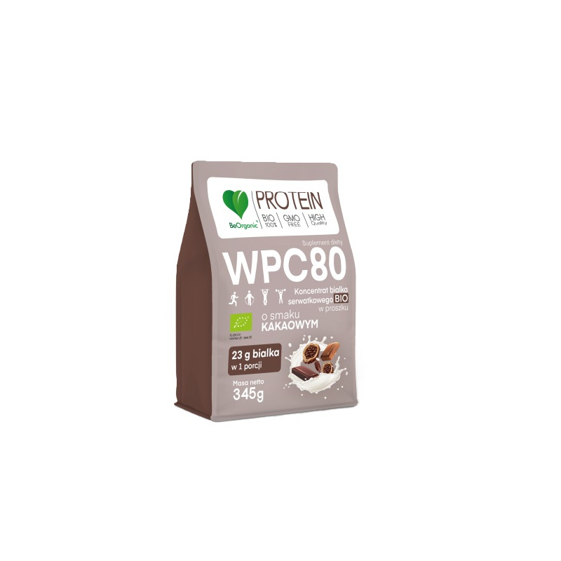 BeOrganic Białko serwatkowe WPC 80 BIO - 345 g BeOrganic Białko serwatkowe WPC 80 BIO - 345 g
