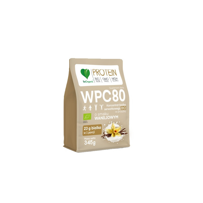 BeOrganic Białko serwatkowe WPC 80 BIO - 345 g BeOrganic Białko serwatkowe WPC 80 BIO - 345 g